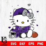 Kansas State Wildcats Cute Hello Kitty Football Svg Eps Dxf Png File, NCAA svg, Digital Download, Instant Download