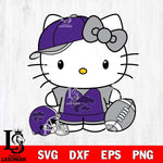 Kansas State Wildcats Cute Hello Kitty Football 4 Svg Eps Dxf Png File, NCAA svg, Digital Download, Instant Download