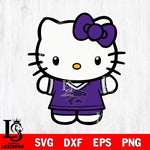 Kansas State Wildcats Cute Hello Kitty Football 6 Svg Eps Dxf Png File, NCAA svg, Digital Download, Instant Download