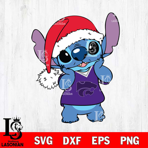 Kansas State Wildcats Cute Stitch Christmas Svg Eps Dxf Png File, Digital Download, Instant Download