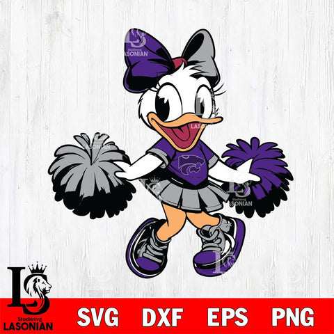 Kansas State Wildcats Daisy Duck Cheerleader Svg Eps Dxf Png File, NCAA svg, Digital Download, Instant Download