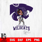 Kansas State Wildcats Fan Girl Svg Eps Dxf Png File, Digital Download, Instant Download