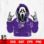 Kansas State Wildcats Ghostface Scream Football Halloween Svg Eps Dxf Png File, NCAA svg, Digital Download, Instant Download