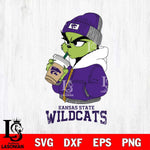 Kansas State Wildcats Grinch Bougie Christmas Cut Files Cricut, Svg Dxf Eps Png file, Digital download , Silhouette