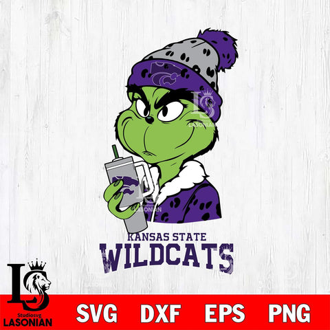 Kansas State Wildcats Grinch Bougie Leopard Svg Eps Dxf Png File, Digital Download, Instant Download