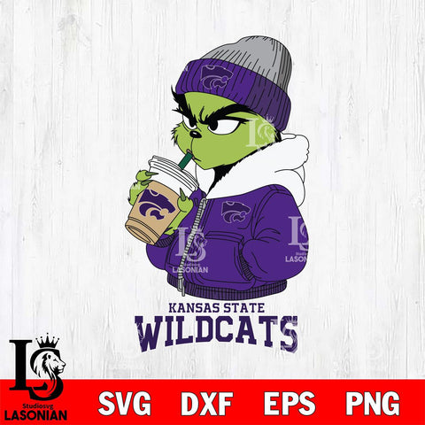 Kansas State Wildcats Grinch Bougie Sport Svg Eps Dxf Png File, Digital Download, Instant Download