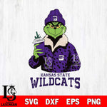 Kansas State Wildcats Grinch Christmas Cut Files Cricut, Svg Dxf Eps Png file, Digital download , Silhouette