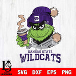 Kansas State Wildcats Grinch Cofffe Hoodie Cut Files Cricut, Svg Dxf Eps Png file, Digital download , Silhouette