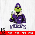 Kansas State Wildcats Grinch Leopard Svg Eps Dxf Png File, Digital Download, Instant Download