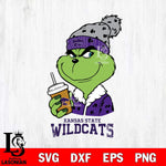 Kansas State Wildcats Grinch hat Svg Eps Dxf Png File, Digital Download, Instant Download