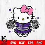 Kansas State Wildcats Hello Kitty Cheerleader 10 Svg Eps Dxf Png File, Digital Download, Instant Download