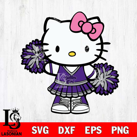 Kansas State Wildcats Hello Kitty Cheerleader 11 Svg Eps Dxf Png File, Digital Download, Instant Download