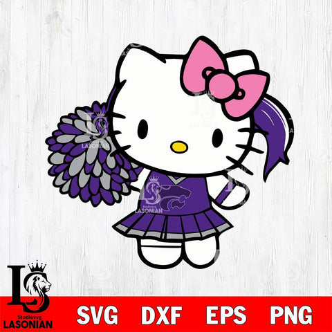 Kansas State Wildcats Hello Kitty Cheerleader 12 Svg Eps Dxf Png File, Digital Download, Instant Download