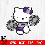 Kansas State Wildcats Hello Kitty Cheerleader Svg Eps Dxf Png File, Digital Download, Instant Download