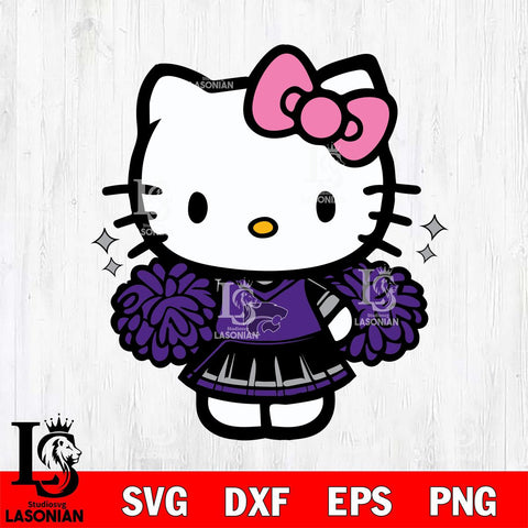 Kansas State Wildcats Hello Kitty Cheerleader Svg Eps Dxf Png File, Digital Download, Instant Download