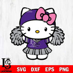 Kansas State Wildcats Hello Kitty Cheerleader 5 Svg Eps Dxf Png File, Digital Download, Instant Download