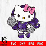 Kansas State Wildcats Hello Kitty Cheerleader 7 Svg Eps Dxf Png File, Digital Download, Instant Download