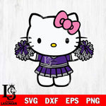 Kansas State Wildcats Hello Kitty Cheerleader 9 Svg Eps Dxf Png File, Digital Download, Instant Download