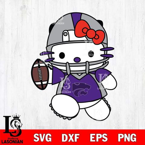 Kansas State Wildcats Hello Kitty sport 11 Svg Eps Dxf Png File, NCAA svg, Digital Download, Instant Download