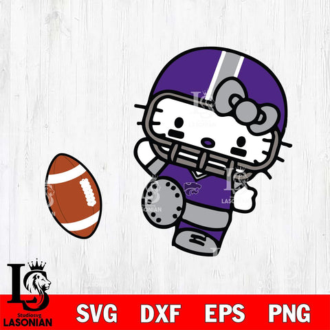 Kansas State Wildcats Hello Kitty sport 12 Svg Eps Dxf Png File, NCAA svg, Digital Download, Instant Download