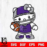 Kansas State Wildcats Hello Kitty sport 2 Svg Eps Dxf Png File, NCAA svg, Digital Download, Instant Download