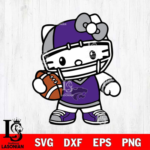 Kansas State Wildcats Hello Kitty sport 2 Svg Eps Dxf Png File, NCAA svg, Digital Download, Instant Download