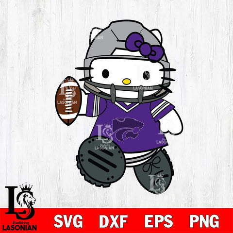 Kansas State Wildcats Hello Kitty sport Svg Eps Dxf Png File, NCAA svg, Digital Download, Instant Download