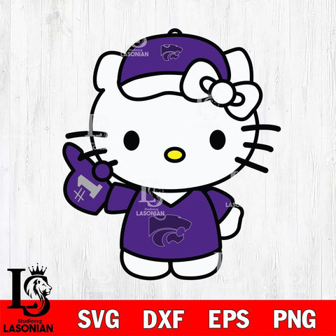 Kansas State Wildcats Hello Kitty sport 5 Svg Eps Dxf Png File, NCAA svg, Digital Download, Instant Download