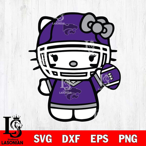 Kansas State Wildcats Hello Kitty sport 6 Svg Eps Dxf Png File, NCAA svg, Digital Download, Instant Download