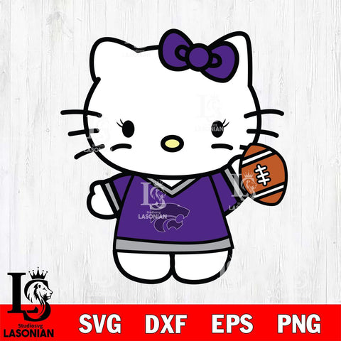 Kansas State Wildcats Hello Kitty sport 7 Svg Eps Dxf Png File, NCAA svg, Digital Download, Instant Download