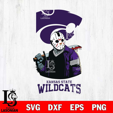 Kansas State Wildcats Jason Voorhees 10 Svg Eps Dxf Png File, Digital Download