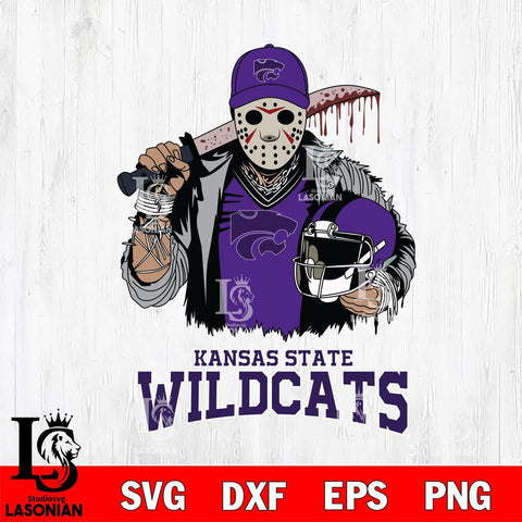 Kansas State Wildcats Jason Voorhees 2 Svg Eps Dxf Png File, Digital Download