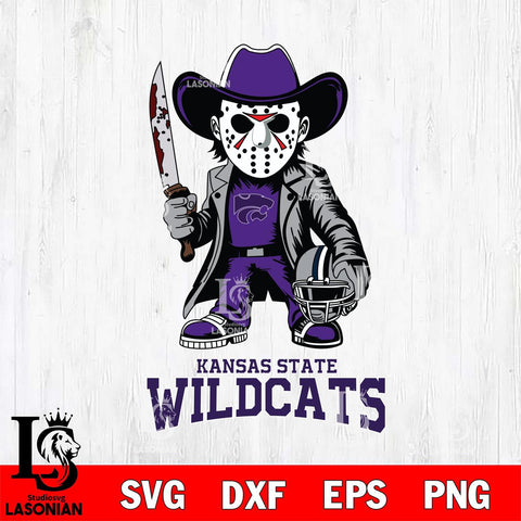 Kansas State Wildcats Jason Voorhees 3 Svg Eps Dxf Png File, Digital Download