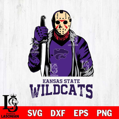 Kansas State Wildcats Jason Voorhees 6 Svg Eps Dxf Png File, Digital Download