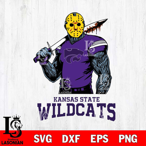 Kansas State Wildcats Jason Voorhees 7 Svg Eps Dxf Png File, Digital Download