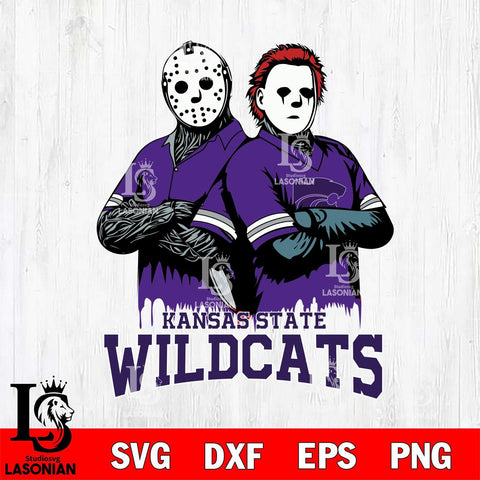 Kansas State Wildcats Jason Voorhees 8 Svg Eps Dxf Png File, Digital Download