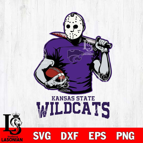 Kansas State Wildcats Jason Voorhees 9 Svg Eps Dxf Png File, Digital Download