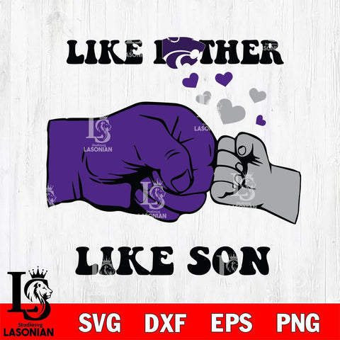 Kansas State Wildcats Like Father Like Son Svg Eps Dxf Png File, Digital Download, Instant Download