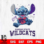 Kansas State Wildcats Love Stitch, Svg Eps Dxf Png File, Digital Download