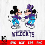 Kansas State Wildcats Mickey Minnie Valentine Rugby Svg Eps Dxf Png File, Digital Download ,Instant Download, Cricut File