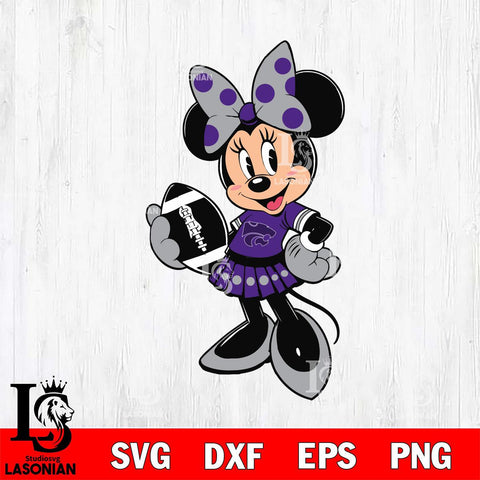 Kansas State Wildcats Minnie Mouse Svg Eps Dxf Png File, NCAA svg, Digital Download, Instant Download