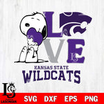 Kansas State Wildcats Snoopy Sport 10 Svg Eps Dxf Png File, Digital Download