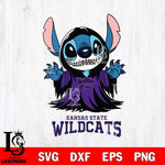 Kansas State Wildcats Stitch Ghost Svg Eps Dxf Png File, NCAA svg, Digital Download, Instant Download