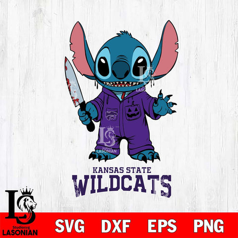 Kansas State Wildcats Stitch Horror 2 Svg Eps Dxf Png File, NCAA svg, Digital Download, Instant Download