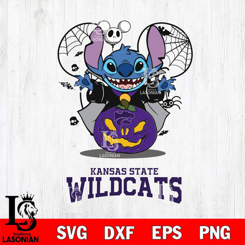 Kansas State Wildcats Stitch Horror Halloween Svg Eps Dxf Png File, Digital Download, Instant Download