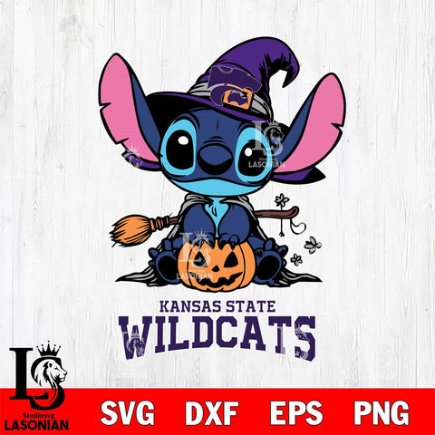 Kansas State Wildcats Stitch witch Svg Eps Dxf Png File, NCAA svg, Digital Download, Instant Download