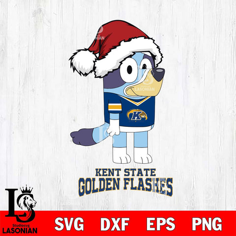 Kent State Golden Flashes Christmas Bluey Hat Cut Files,Bluey Cricut,Christmas Svg , Bluey svg , Digital Download, dxf eps png pdf file