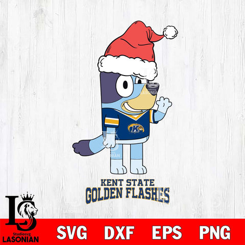 Kent State Golden Flashes Christmas Bluey Say Hi Cut Files,Bluey Cricut,Christmas Svg , Bluey svg , Digital Download, dxf eps png pdf file