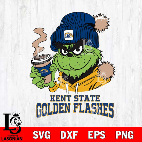 Kent State Golden Flashes Grinch Cofffe Hoodie Cut Files Cricut, Svg Dxf Eps Png file, Digital download , Silhouette