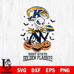 Kent State Golden Flashes Jack Skellington 2 halloween Svg Eps Dxf Png File, NCAA svg, Digital Download, Instant Download